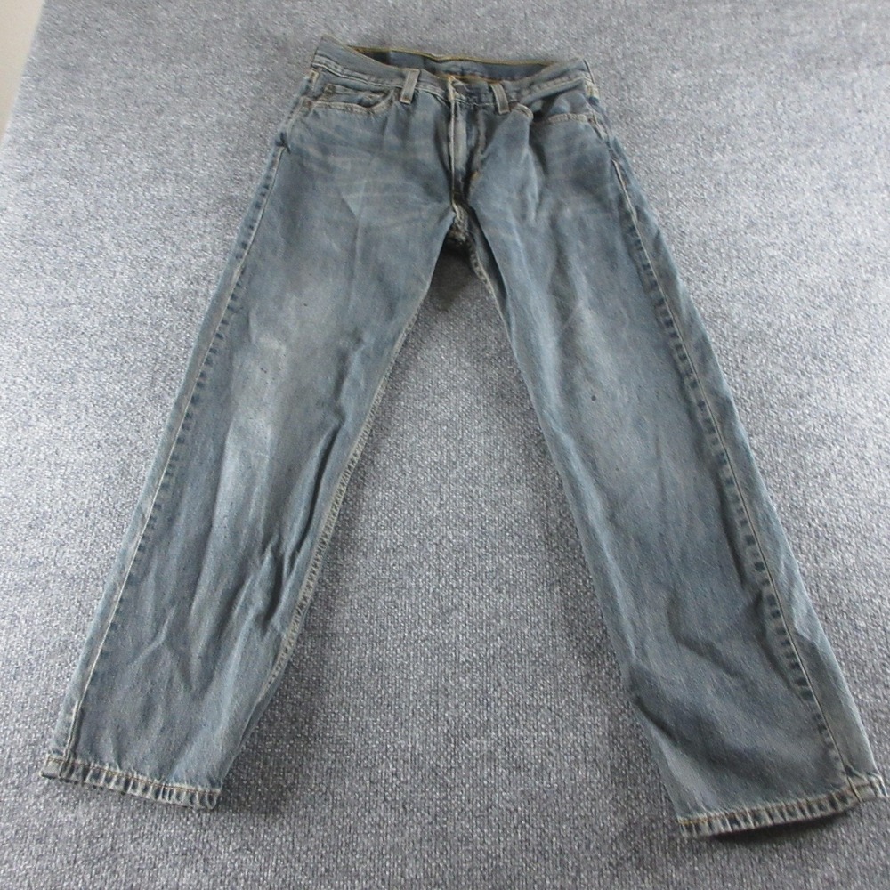 Levis 555 Jeans Mens 29x29 Blue Regular Straight Medium Wash Denim Casual Pants